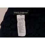 Dolce & Gabbana Blue Taormina Floral Lace Sheath Dress