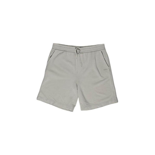 Hugo Boss men's beige cotton Bermuda shorts, fall/winter collection, made from 100% cotton, stylish and comfortable.