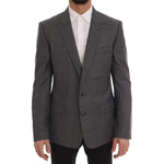 Dolce & Gabbana Gray Wool MARTINI Slim Blazer