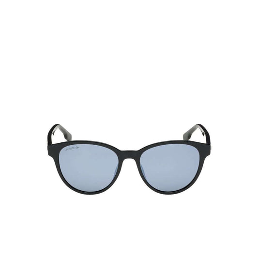 Lacoste black injected sunglasses for women, model L981SRG-1, featuring 54mm lens, black frame, category 3 protection.