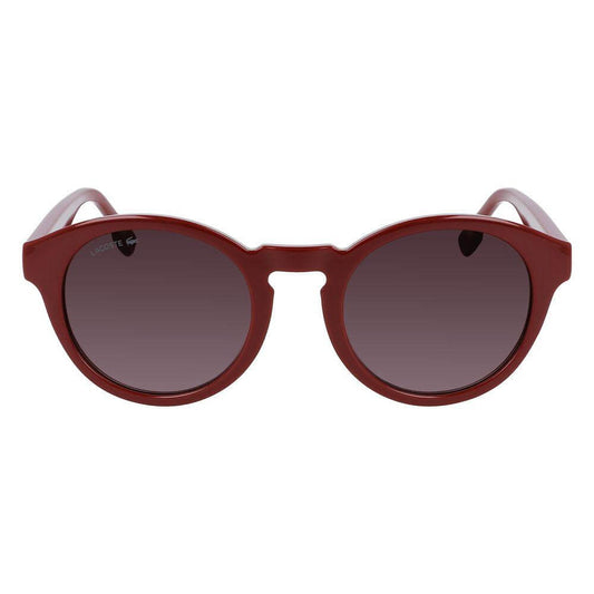 Lacoste Red Injected Sunglasses L952SRG-615 for women, round frames, 50/23/145mm, category 3 UV protection.