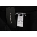 Dolce & Gabbana Black Stretch Pink Stripes Capri Pants Jeans & Pants