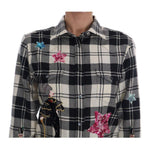 Dolce & Gabbana Black White Fairy Tale Crystal Shirt