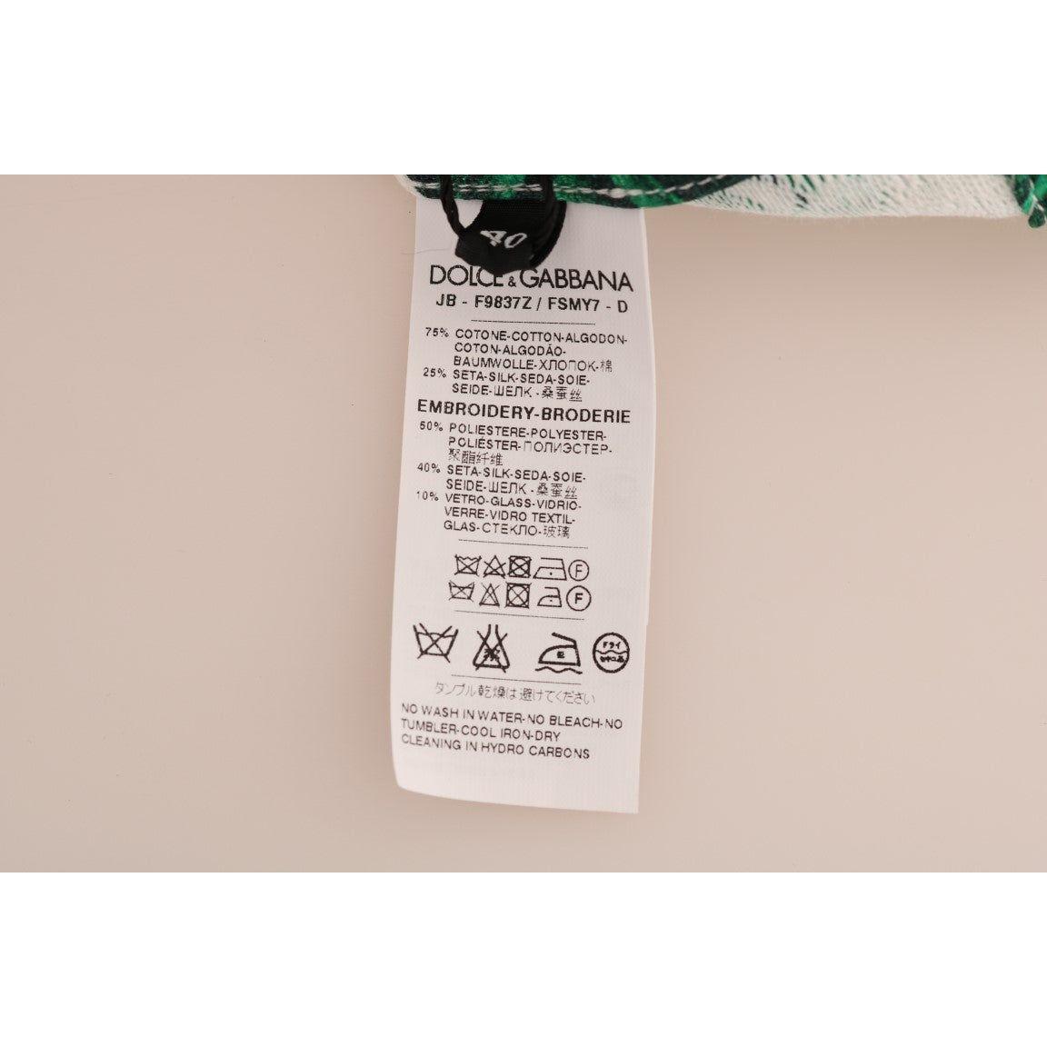 热带亮片毛衣 - 茂盛绿叶版