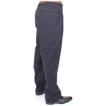 Dolce & Gabbana Black Wool Stretch Pleated Pants Jeans & Pants