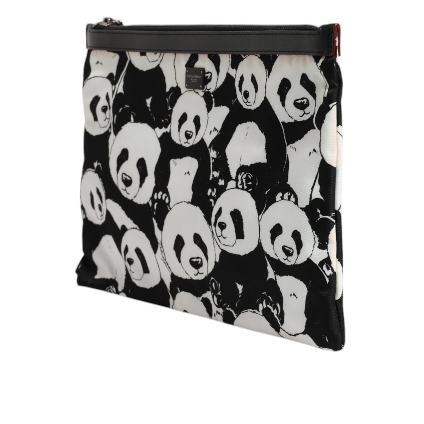 Dolce & Gabbana Black White Panda Pattern Clutch Pouch Bag