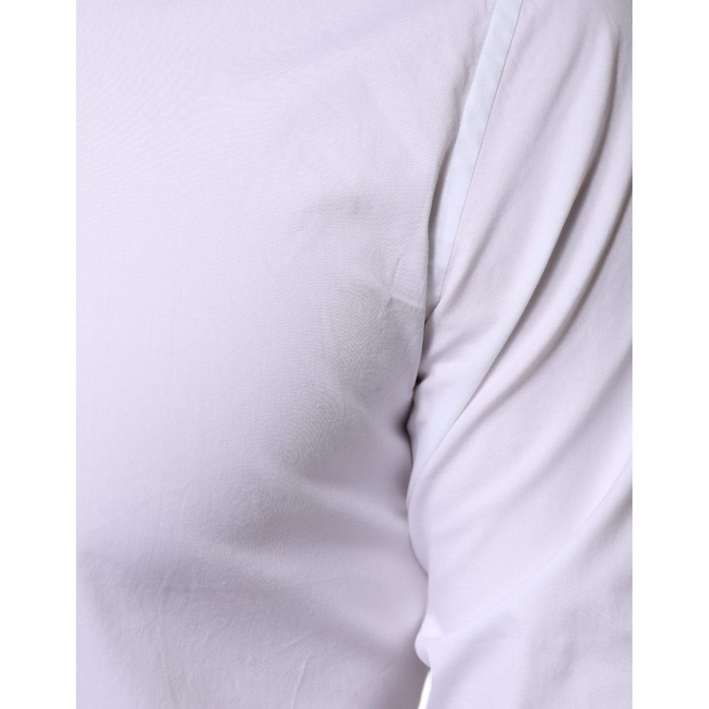 Dolce & Gabbana White Cotton Formal Men GOLD Dress Shirt