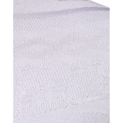 Dolce & Gabbana White Silk Crew Neck Men Pullover Sweater