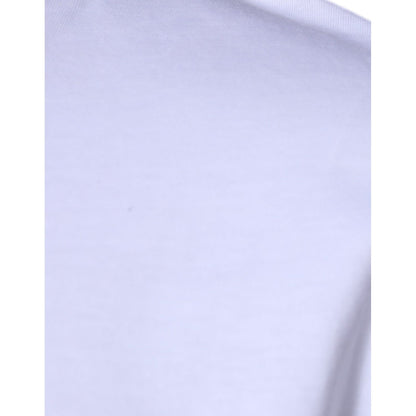 Dolce & Gabbana White Red Leopard Cotton Crew Neck T-shirt