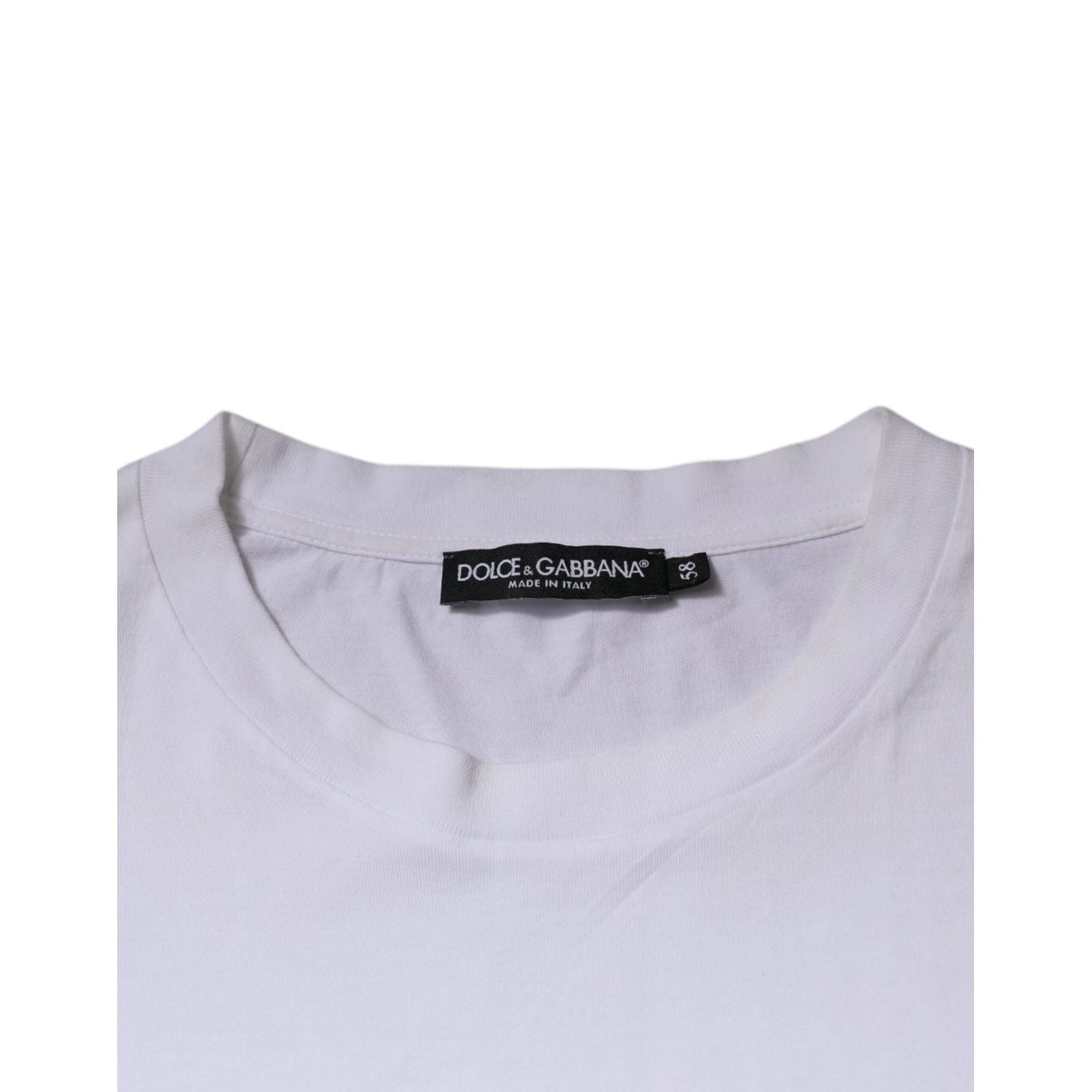 Dolce & Gabbana White DG Logo Crew Neck Short Sleeve T-shirt