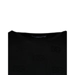 Dolce & Gabbana Black Silk Round Neck Sleeveless T-shirt