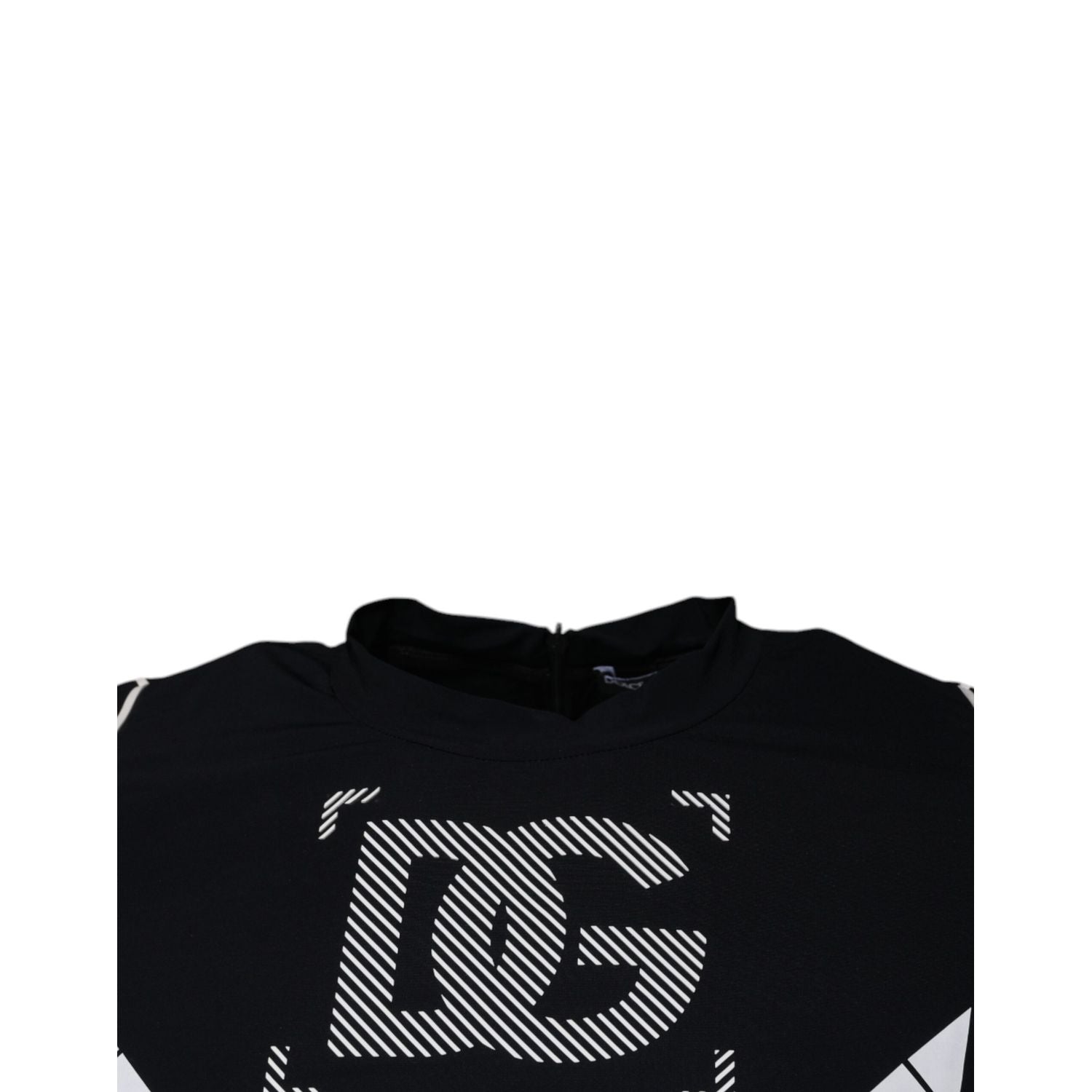 Dolce & Gabbana Black Graphic Print Nylon Crew Neck T-shirt