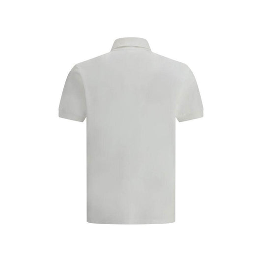 Back view of Dsquared² Tennis Polo Shirt in white cotton with a classic collar and short sleeves.