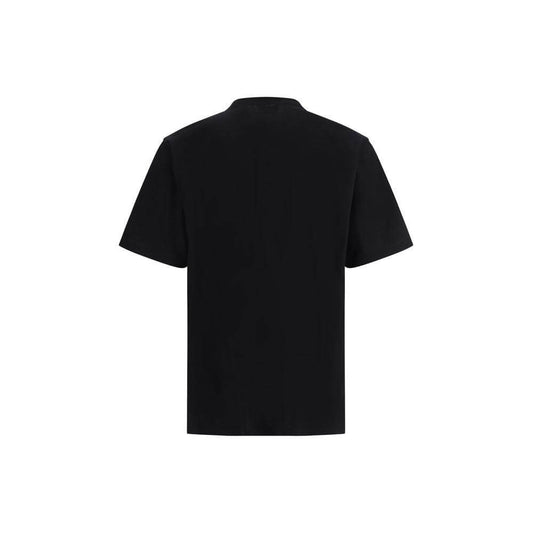 Back view of black Alexander McQueen Maxi print T-Shirt with crew neck and short sleeves.