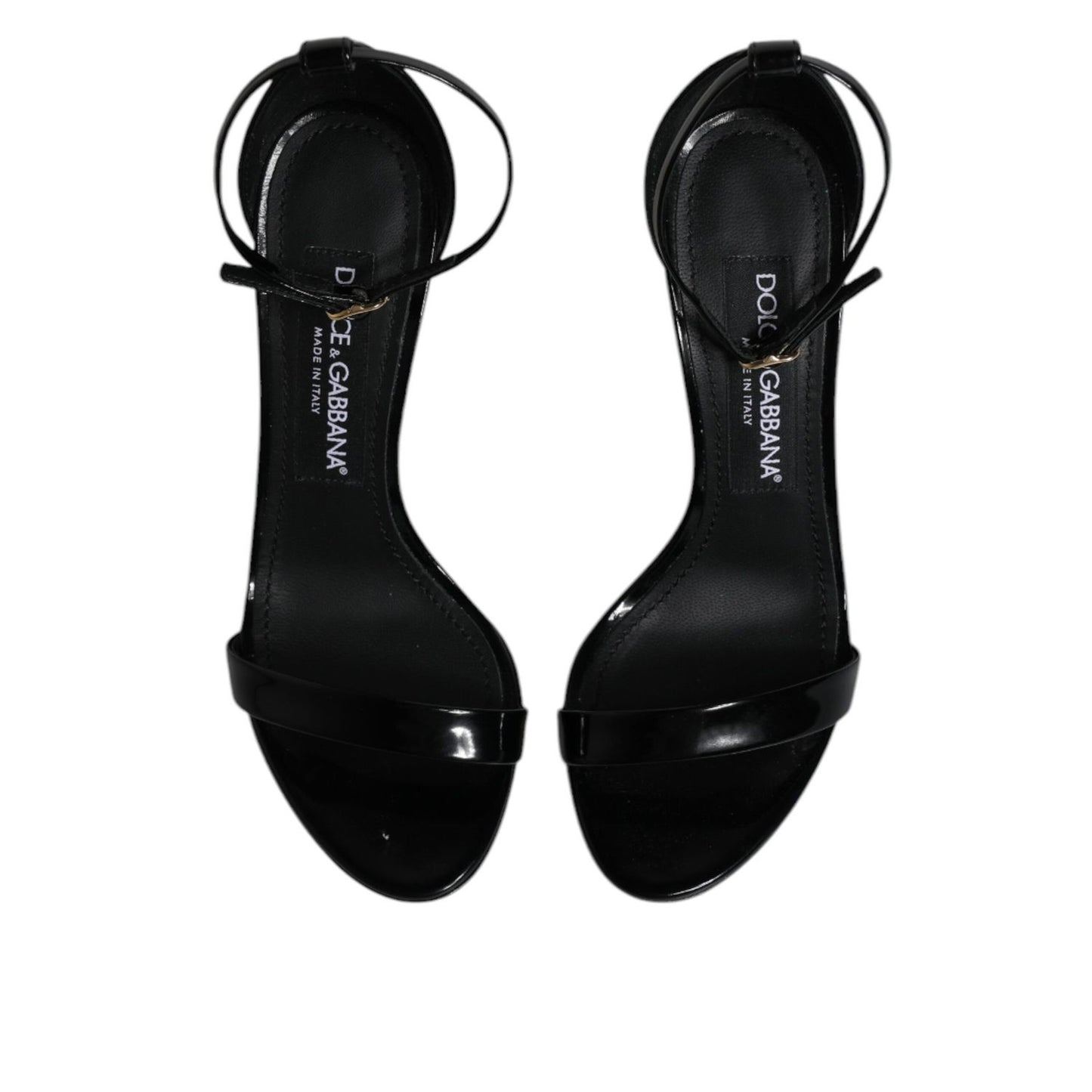 Dolce & Gabbana Black KEIRA Heels Ankle Strap Sandals Shoes