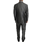 Dolce & Gabbana Gray Patterned MARTINI 2 Piece Suit