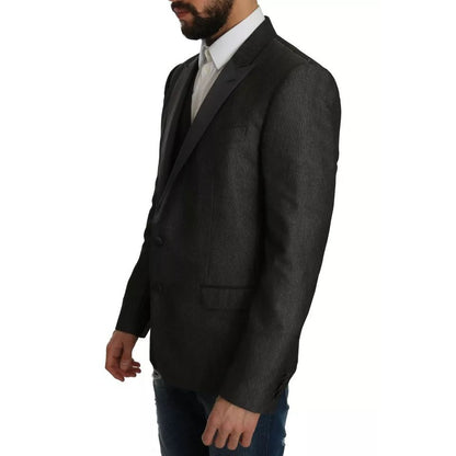 Dolce & Gabbana Gray MARTINI 2 Piece Vest Coat Blazer