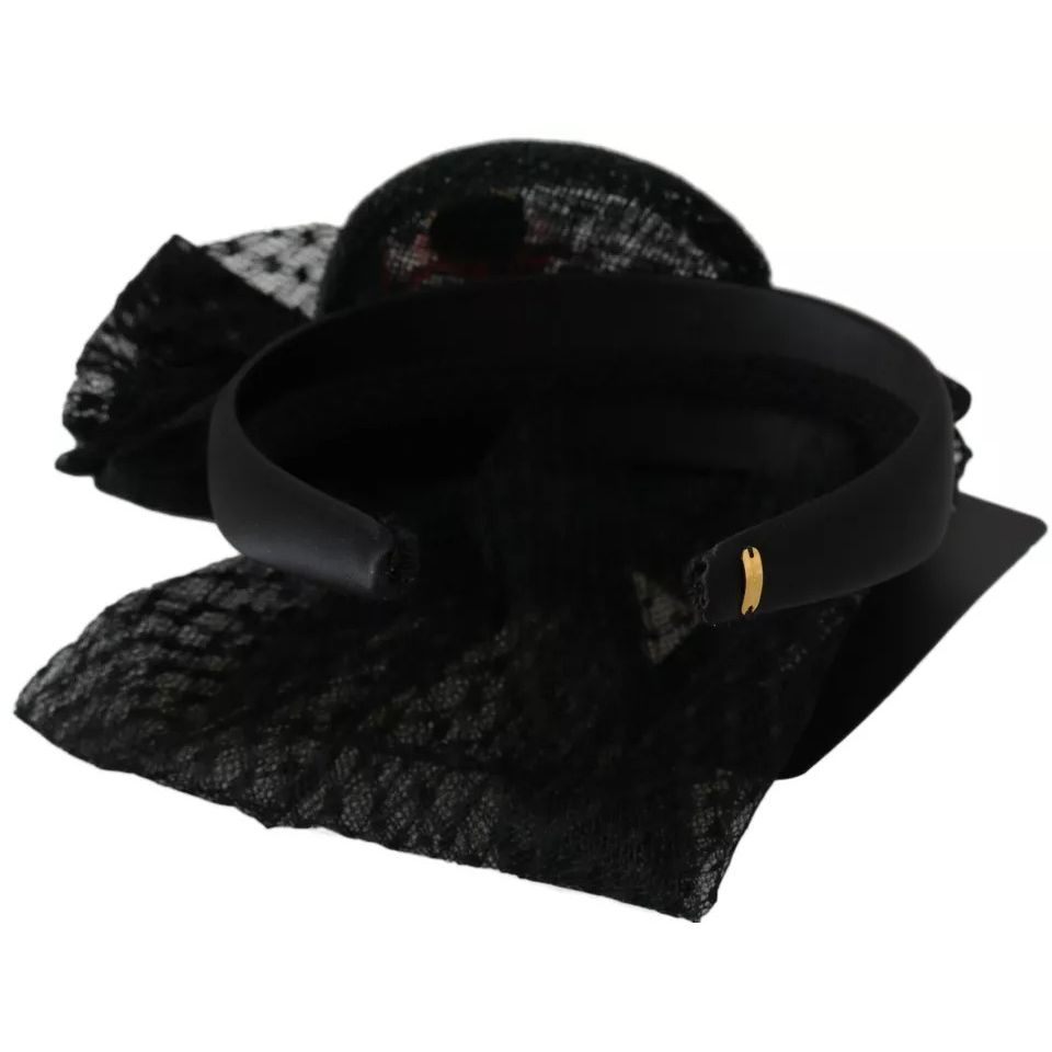 Dolce & Gabbana Red Black Robot Clear Crystal Headband Tiara Diadem