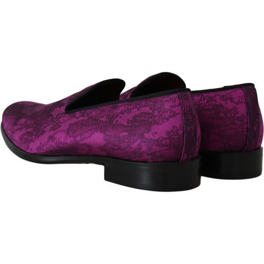 Elegant Silk-Wool Blend Loafers in Purple Dolce & Gabbana