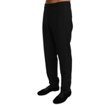 Dolce & Gabbana Black Wool Stretch Dress Trousers Pants Jeans & Pants