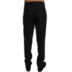 Dolce & Gabbana Black Wool Stretch Dress Trousers Pants Jeans & Pants