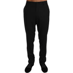 Dolce & Gabbana Black Wool Stretch Dress Trousers Pants Jeans & Pants