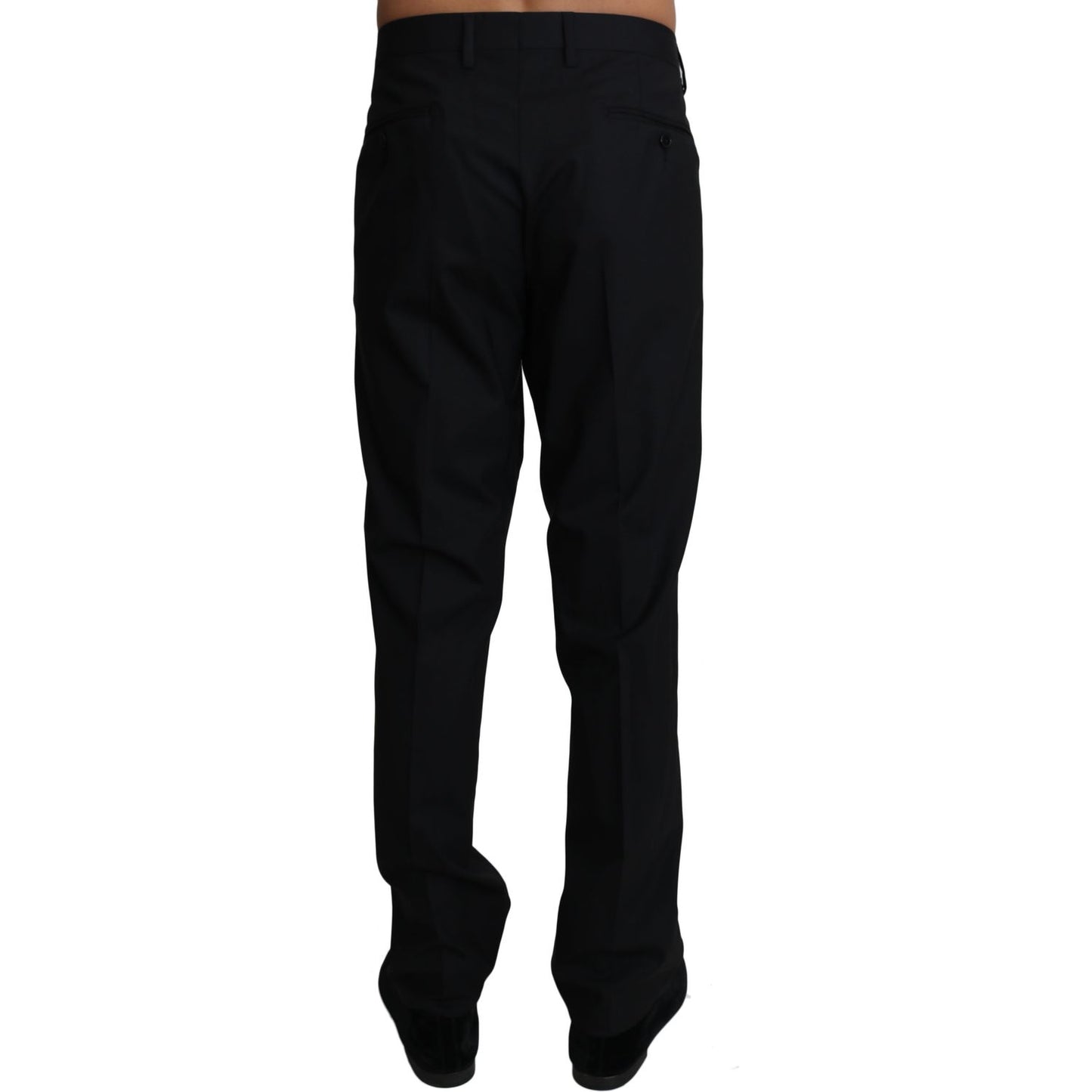 Dolce & Gabbana Elegant Black Formal Wool Blend Trousers Jeans & Pants Dolce & Gabbana