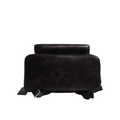 Dolce & Gabbana Bronze Leather School Travel Backpack Bag