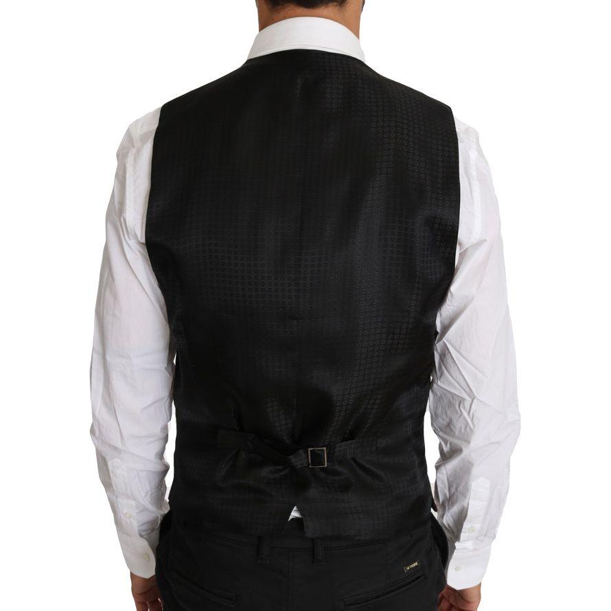 优雅紫色图案男士正装背心