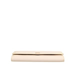 Dolce & Gabbana Beige Leather Trifold Logo Plaque Card Holder Wallet BAG4257