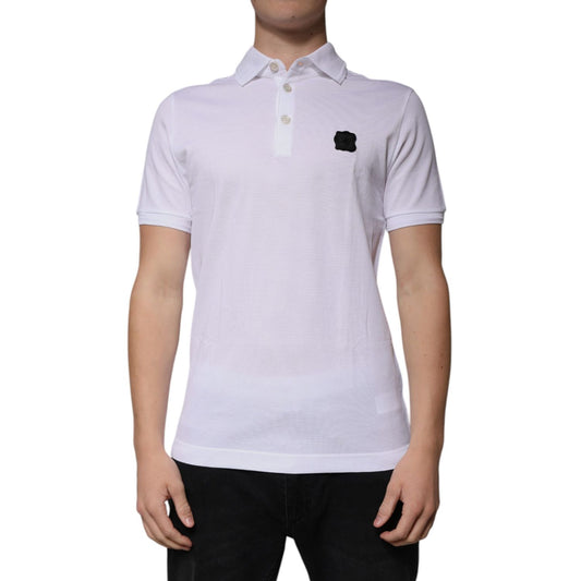 Dolce & Gabbana White Collared Short Sleeves Polo T-shirt