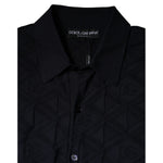 Dolce & Gabbana Black Silk Crew Neck Men Cardigan Sweater