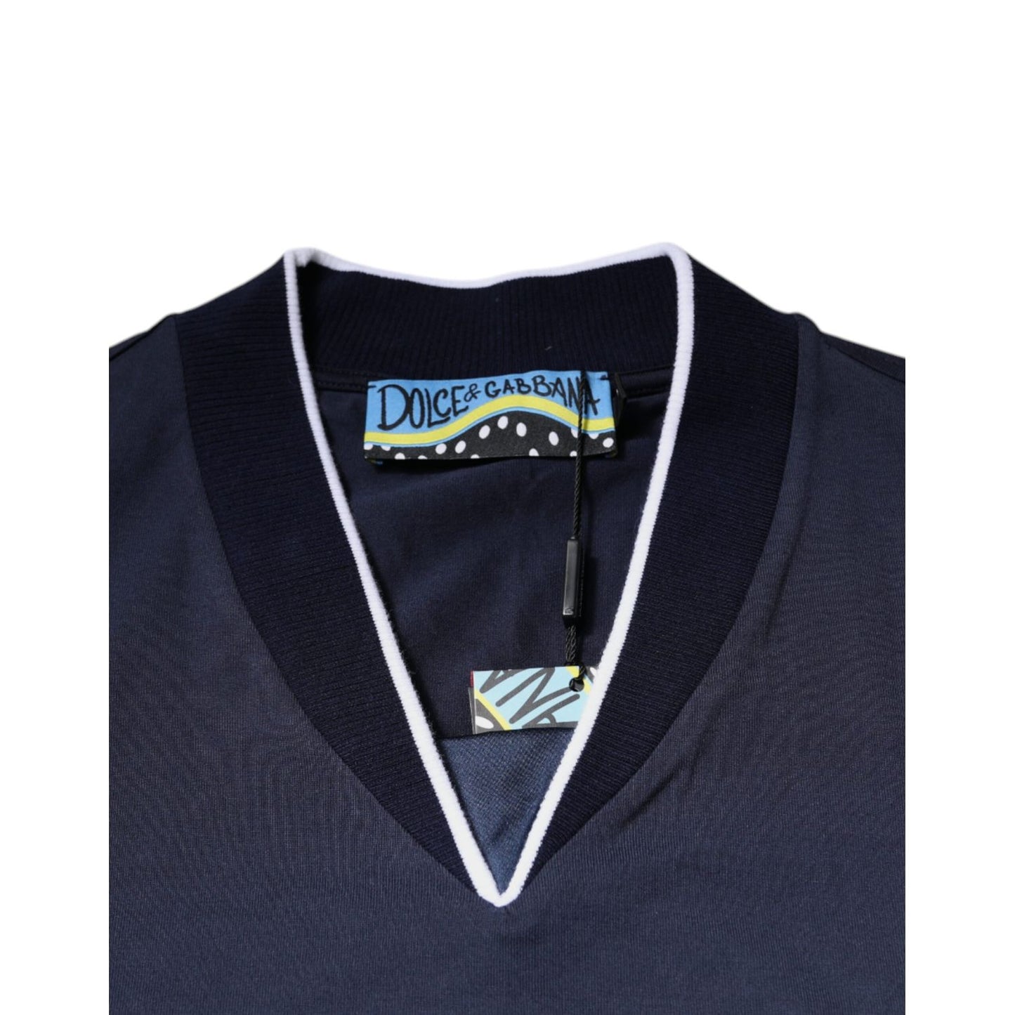 Dolce & Gabbana Multicolor Cotton Vneck Short Sleeve T-shirt