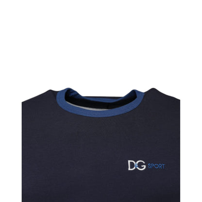 Dolce & Gabbana Blue Cotton Stretch Crewneck Underwear T-shirt