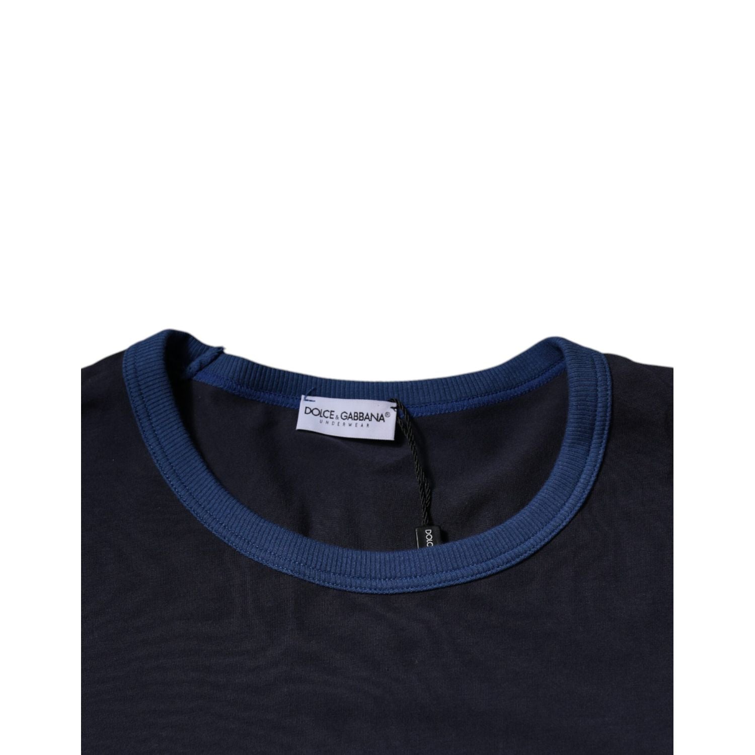 Dolce & Gabbana Blue Cotton Stretch Crewneck Underwear T-shirt