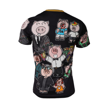 Dolce & Gabbana Black 2019 Year Of The Pig Crew Neck T-shirt
