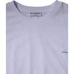 Balenciaga White Logo Cotton Crew Neck Short Sleeves T-shirt TSH878476-L