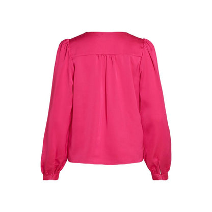 Vila Clothes Pink Polyester Blouse