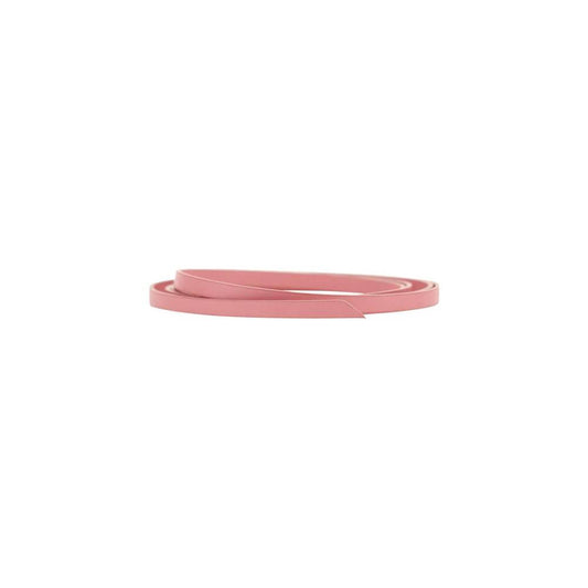 Crida Milano Tesine Belt, slim leather design in pink, knotted waist, monochrome pattern, fashion accessory for stylish look