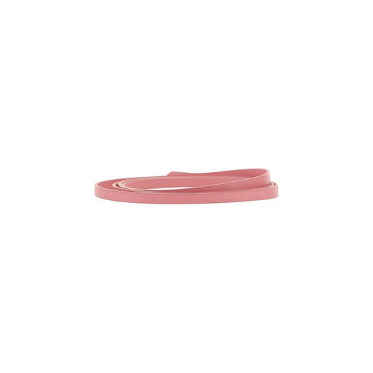 Crida Milano Tesine Belt, slim pink leather design knotted at waist, monochrome pattern.
