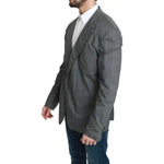 Dolce & Gabbana Gray Cotton Single Breasted Formal Blazer