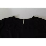 Dolce & Gabbana Black Floral Embroidered Blouse Silk Top