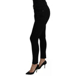 Dolce & Gabbana Black Mid Waist Slim Denim Cotton Stretch Jeans