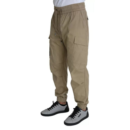 Dolce & Gabbana Beige Pin Up Print Cargo Pants