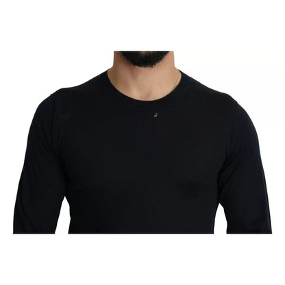 Dolce & Gabbana Black Cashmere Crew Neck Sweatshirt Sweater