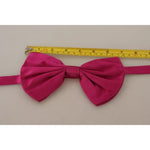 Dolce & Gabbana Pink Silk Adjustable Neck Bow Tie Men FT3515