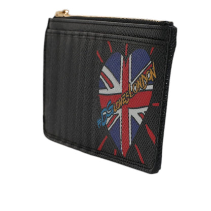 Dolce & Gabbana Black Leather #DGLovesLondon Cardholder Case Wallet