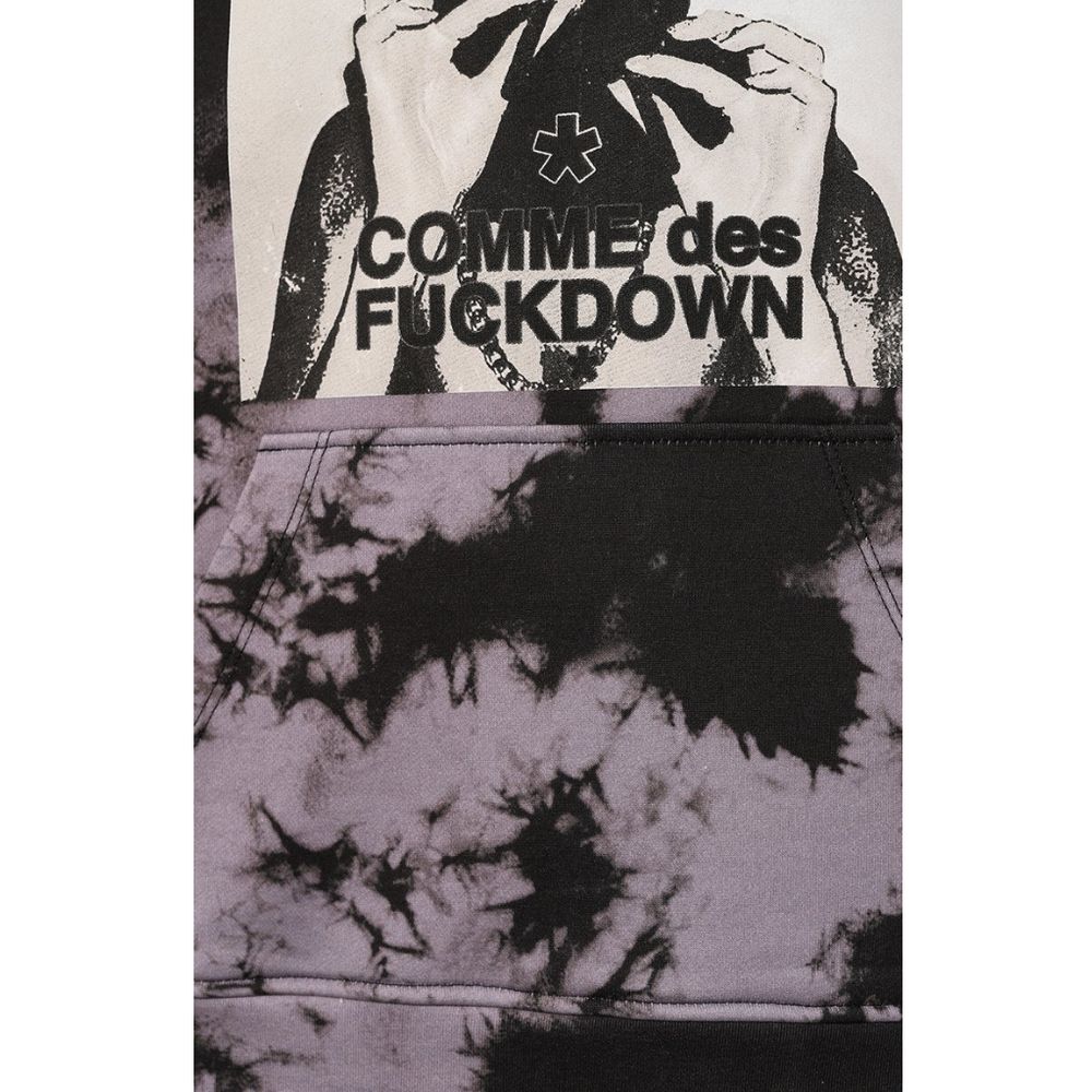 Comme Des Fuckdown Gray Cotton Men Sweater with Hood