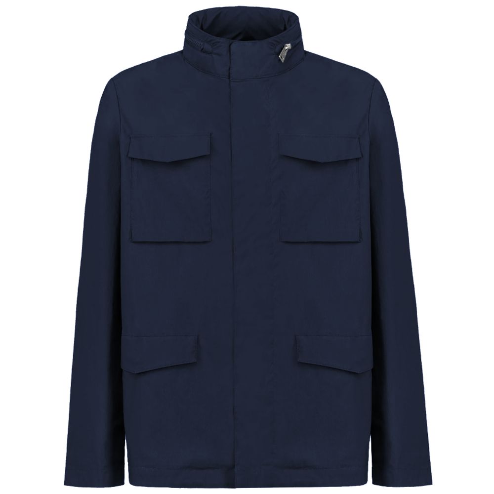 People Of Shibuya Blue Cotton Men's Jacket