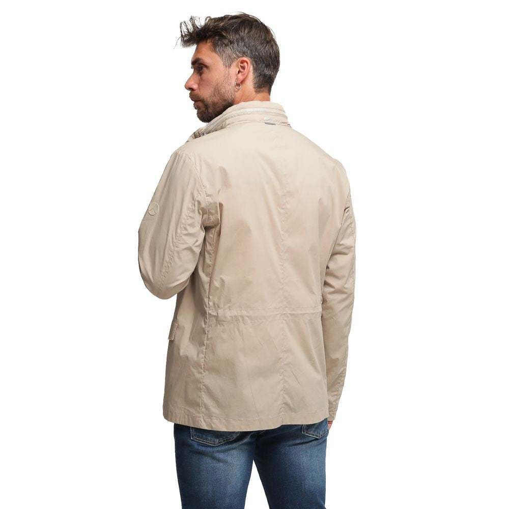 People Of Shibuya Beige Cotton Men Jacket